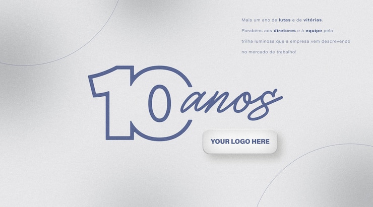 Free PSD psd template for celebrating 10 years of the company anniversary business celebration