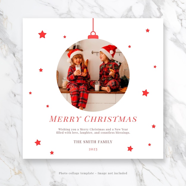 Free PSD a psd template for christmas card