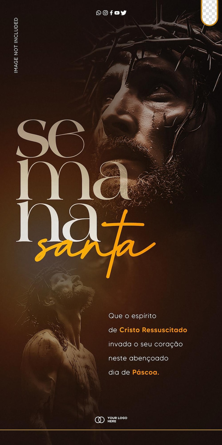 Free PSD psd template editable holy week easter in brazil pascoa