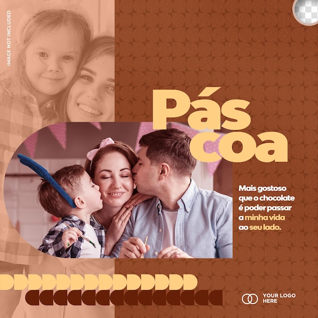 Free PSD psd template happy easter social media pascoa in brazil