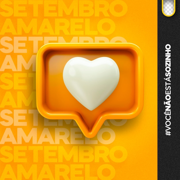 無料PSD psdテンプレートソーシャルメディア自殺予防月間黄色の9月9月ブラジルのアマレロ