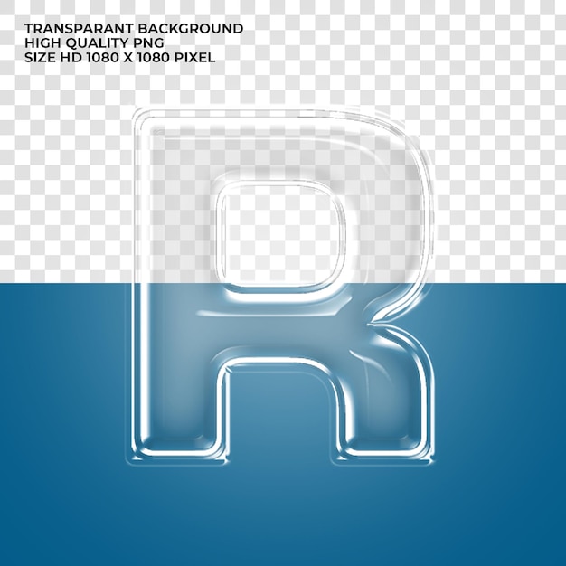 Psd transparant alphabet letter