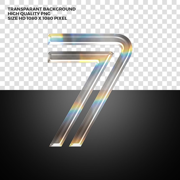 Psd transparant prismatic alphabet letter