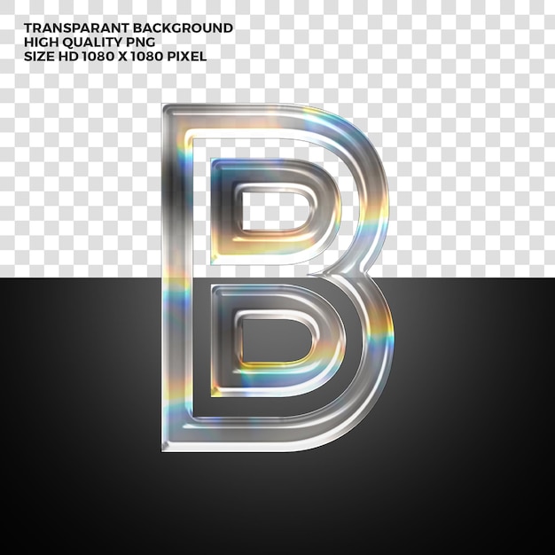 Psd Transparant Prismatic Alphabet Letter – Free PSD Download