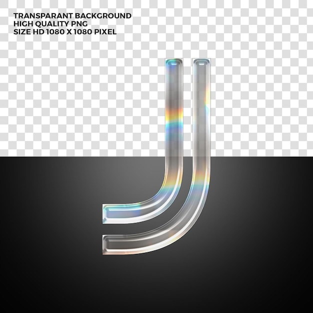 Free PSD psd transparant prismatic alphabet letter