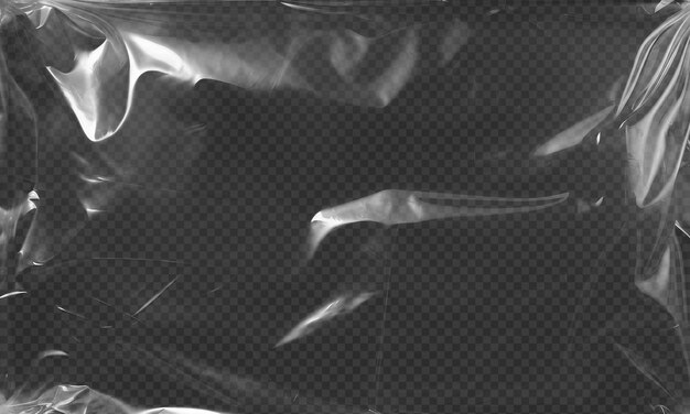 psd transparent plastic bag film wrap isolated on background