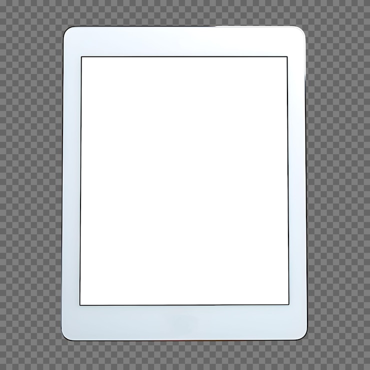 無料PSD 空白の画面テンプレートを備えた psd の白いタブレット