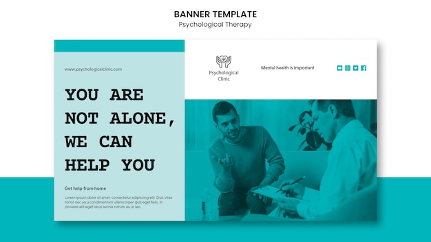 Free PSD psychological therapy banner design