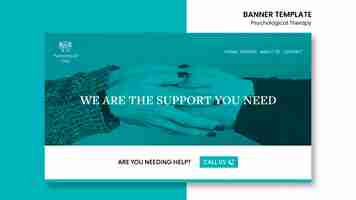 Free PSD psychological therapy banner template