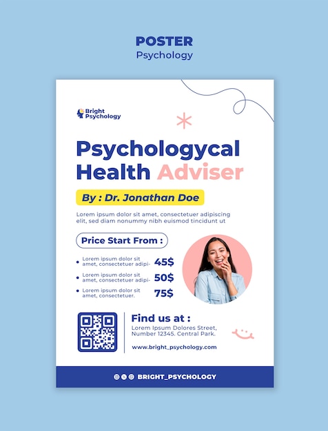 psychology poster template design