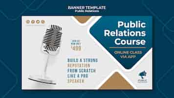 Free PSD public relations banner template