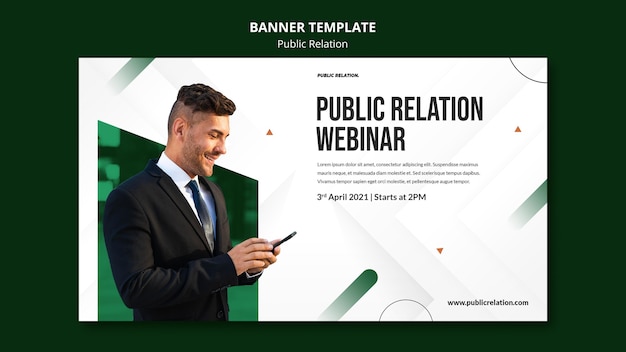 Public relations banner template