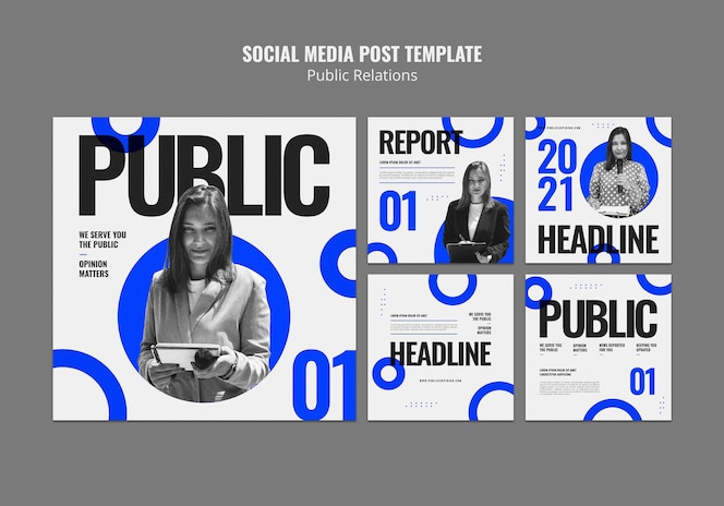 Public relations instagram post templates