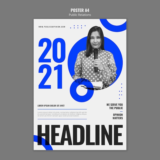 Public relations poster template