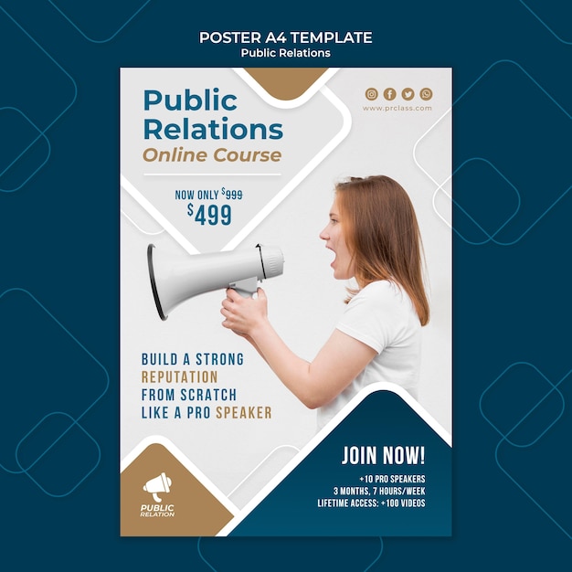 Free PSD public relations print template