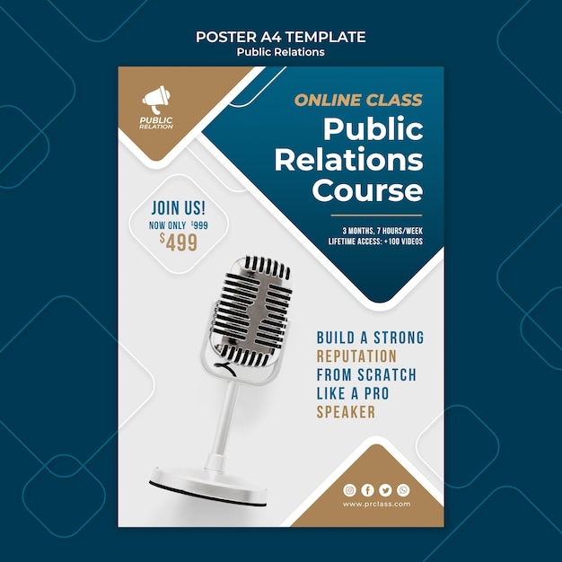 Public relations print template