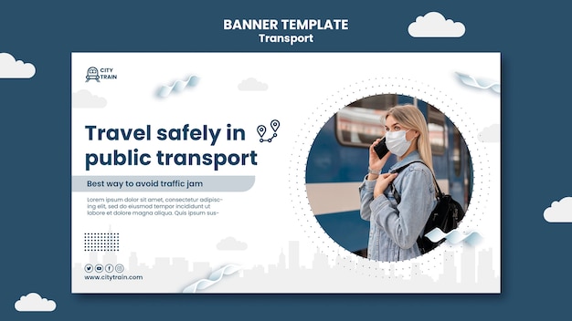 Public transport banner template