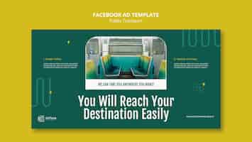 Free PSD public transport facebook template