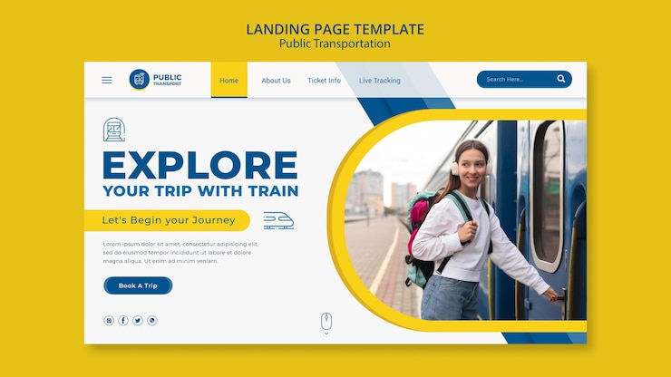 Free PSD public transport landing page
