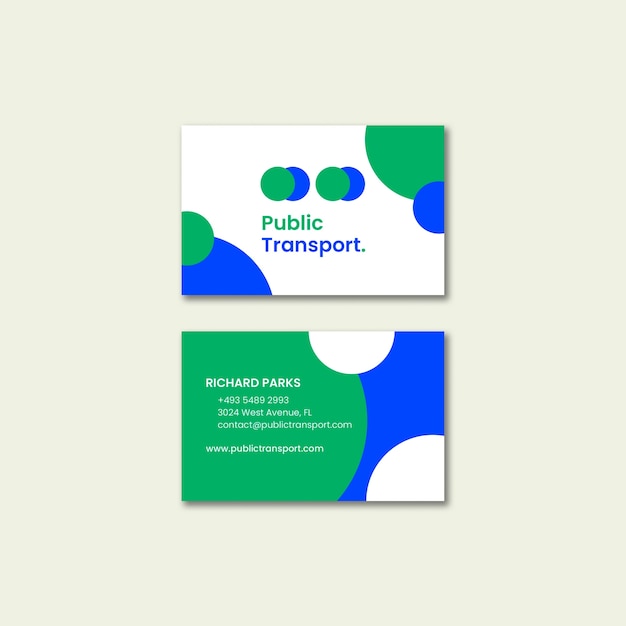 Public Transportation Horizontal Business Template Free PSD Download