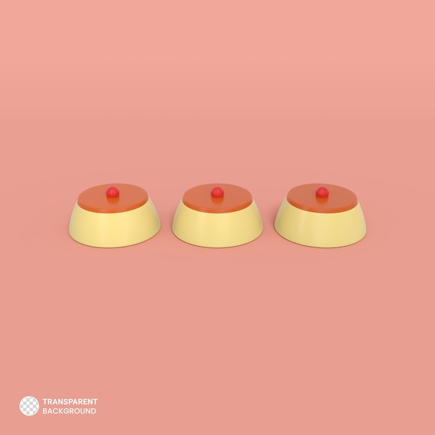 Pudding icon isolated 3d render illustration