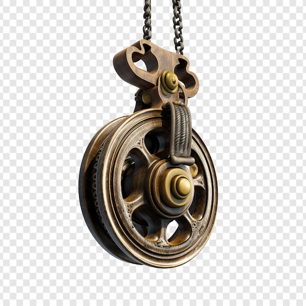 Free PSD pulley isolated on transparent background