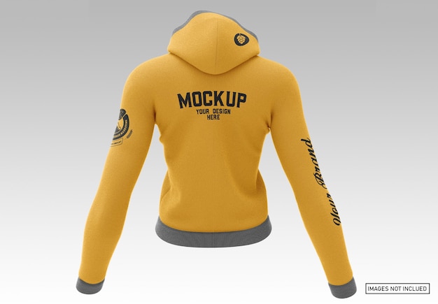 Download Premium PSD | Back view hoodie mockup isolated