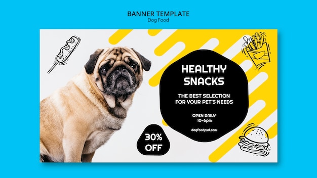 Free PSD puppy check up banner template