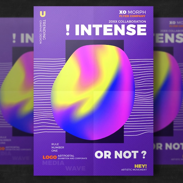purple creative flyer template
