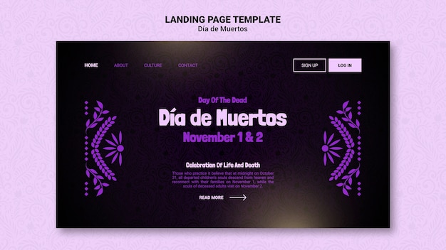 Modello web dia de muertos viola