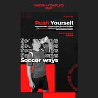 Free PSD push yourself sport poster template