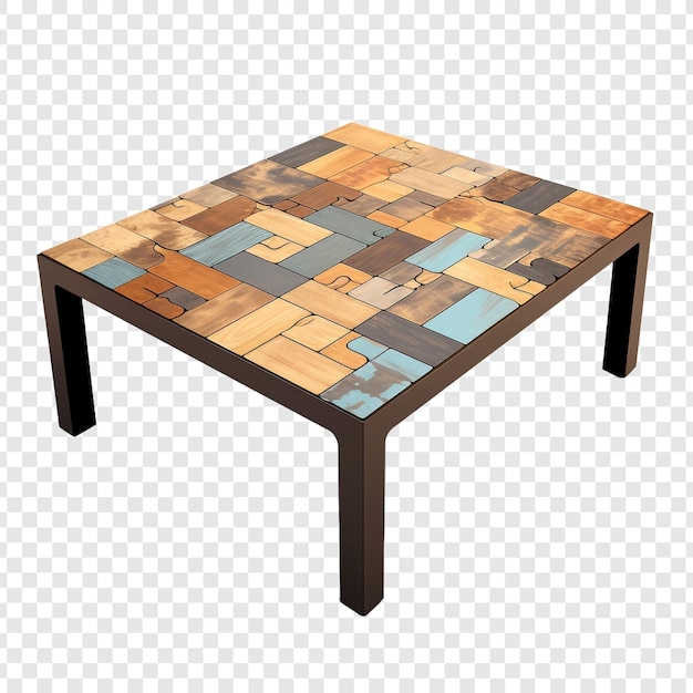 Puzzle table isolated on transparent background