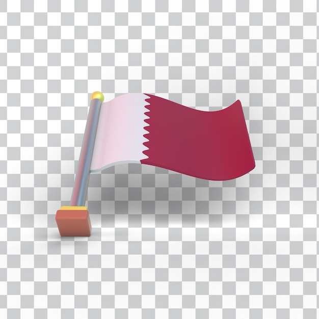 Free PSD qatar flag