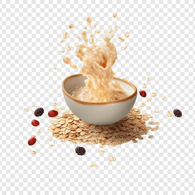 Quaker oats isolated on transparent background