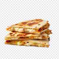 Free PSD quesadillas isolated on transparent background
