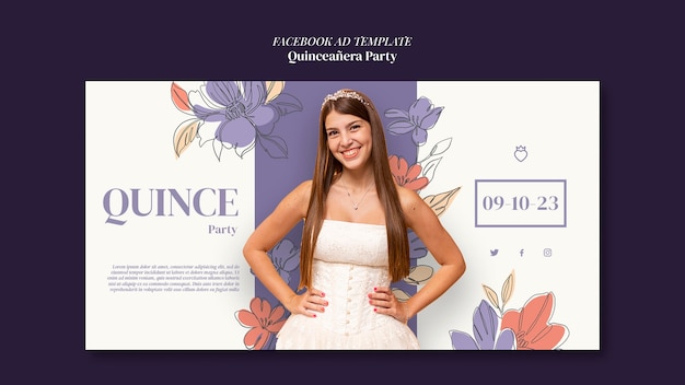 Quinceanera party template deisgn