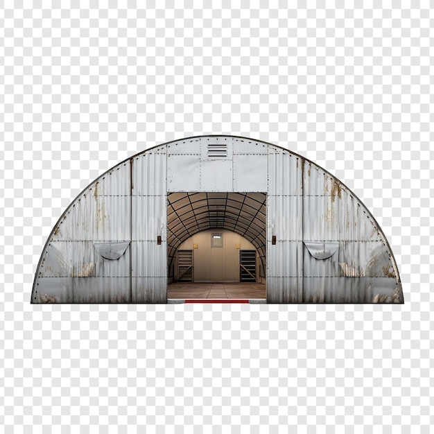 Бесплатный PSD Дом quonset hut изолирован на прозрачном фоне