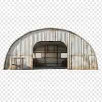 Free PSD quonset hut house isolated on transparent background