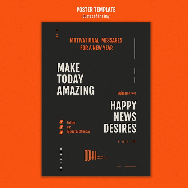 Free PSD quote of the day flyer template