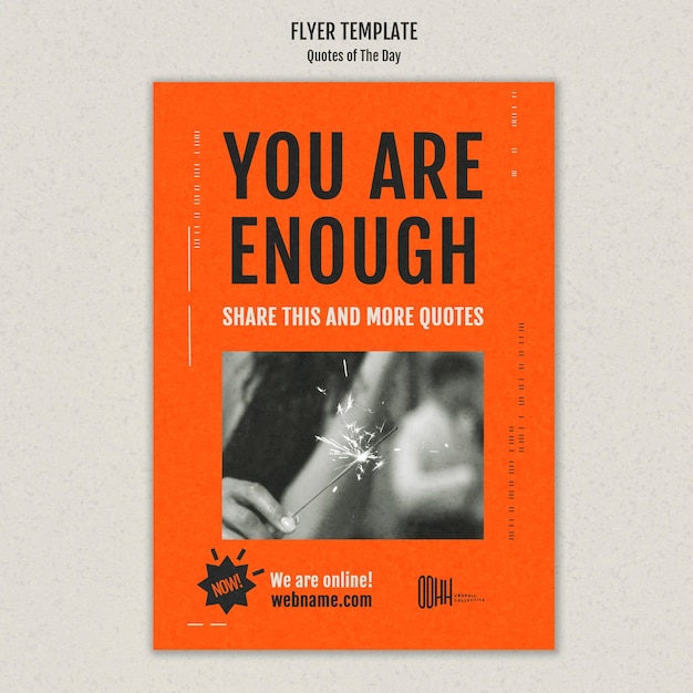 Quote of the day flyer with photo