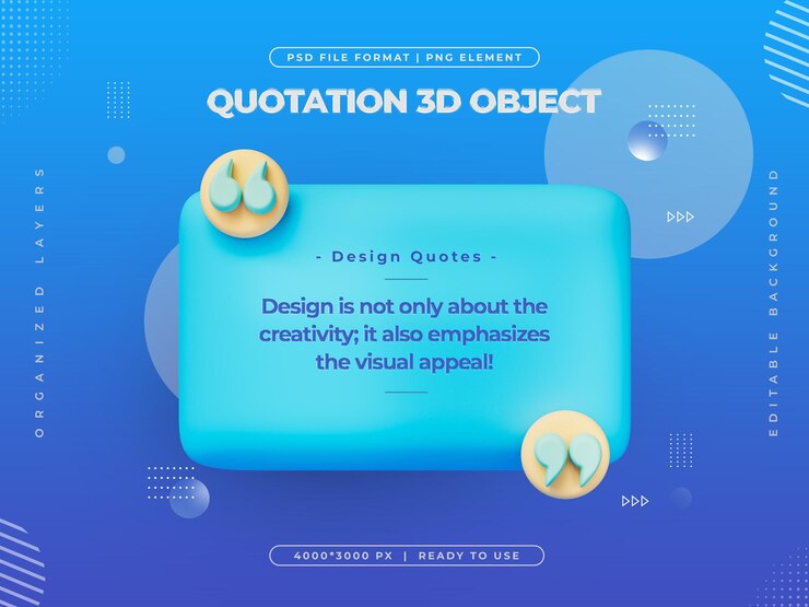 Free PSD quote text social media banner design template