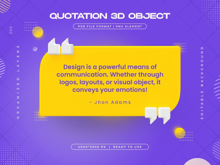 Free PSD quote text social media banner design template
