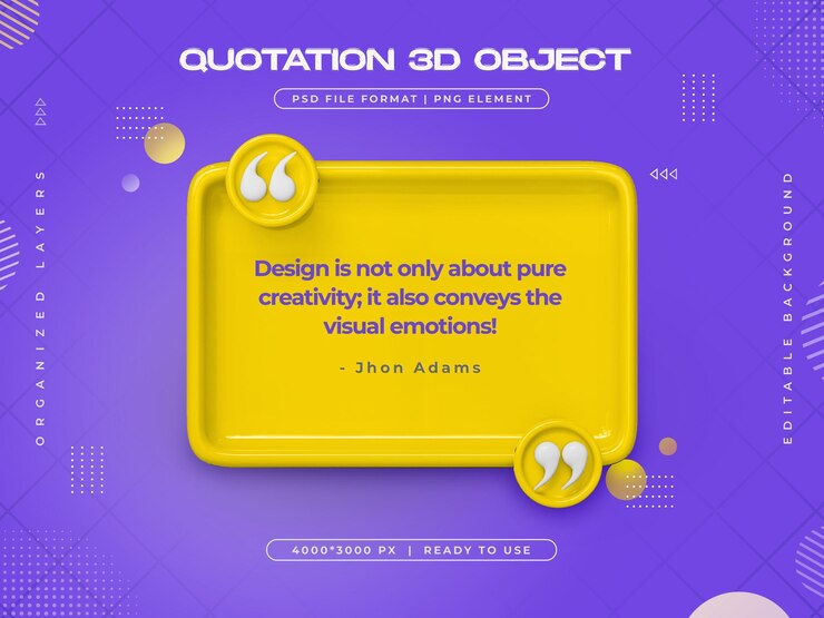 Free PSD quote text social media banner design template