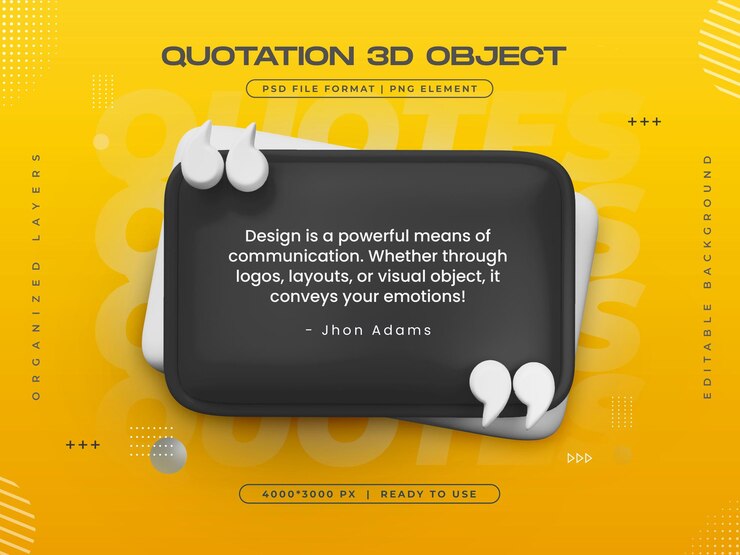 Free PSD quote text social media banner design template