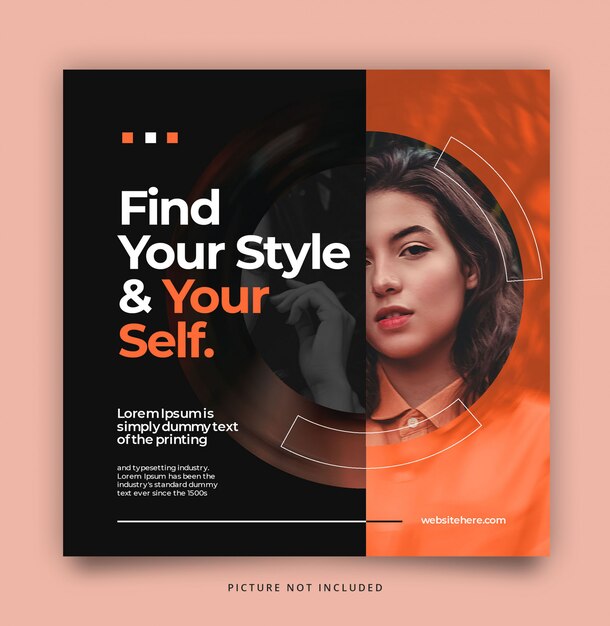 radial social media instagram facebook post template