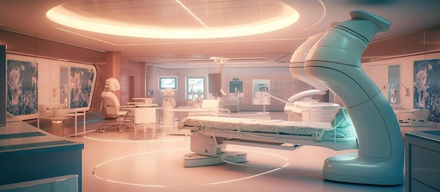PSD gratuito sala di radioterapia per il cancro ia generativa