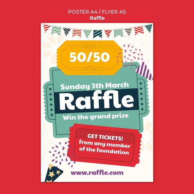 Free PSD raffle template design