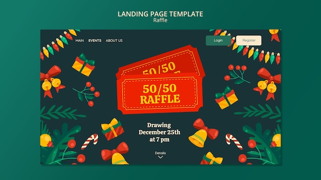 Free PSD raffle template design