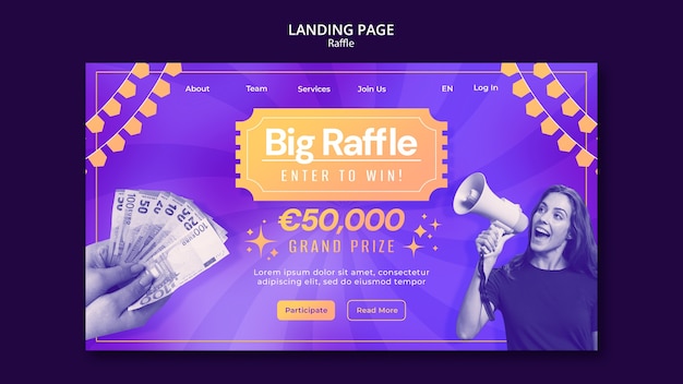 Raffle template design