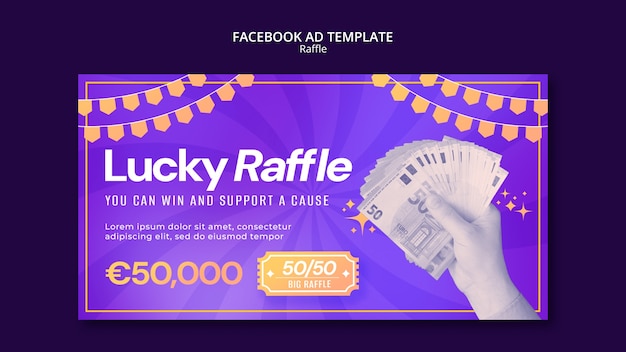 Free PSD raffle template design